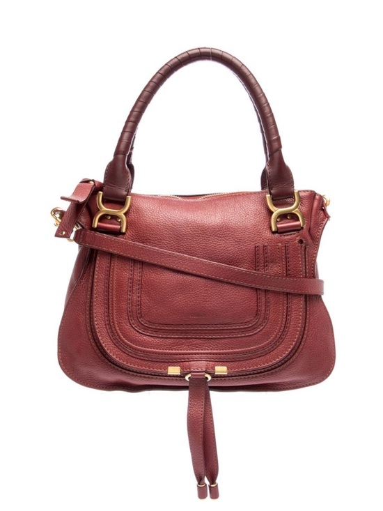 Chloe Handbags - Chloe Marcie Crossbody in a stunning Deep red - Medium Double Carry